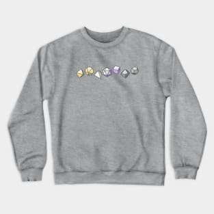 D&D Dice Nonbinary Pride Crewneck Sweatshirt